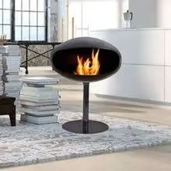 Cocoon Pedestal - Black Shell with Black Stand